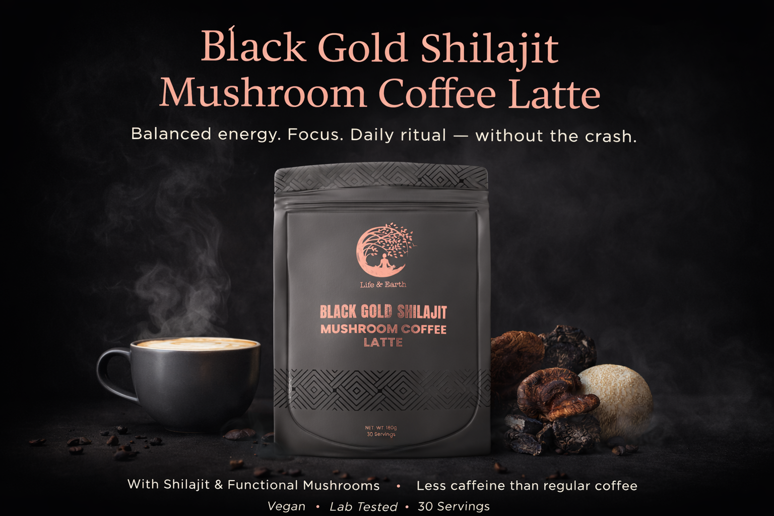 Shilajit Mushroom Latte - Image 2
