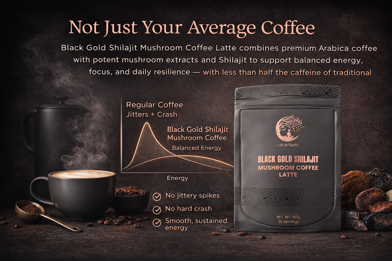 Shilajit Mushroom Latte - Image 3