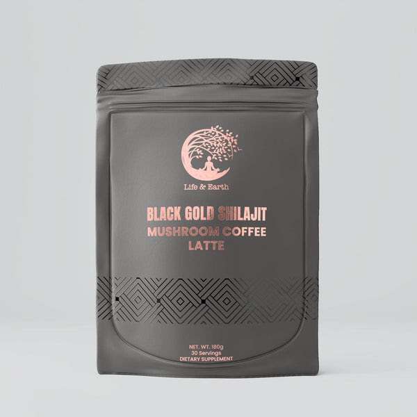 shilajit mushroom latte